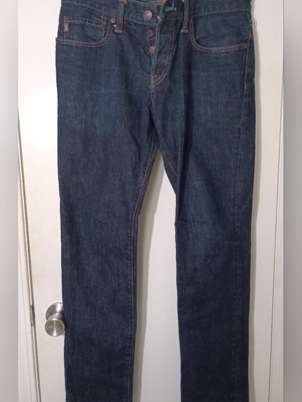 Abercrombie & Fitch The A&F Skinny Jeans Size 31x30 Dark Wash Denim Button